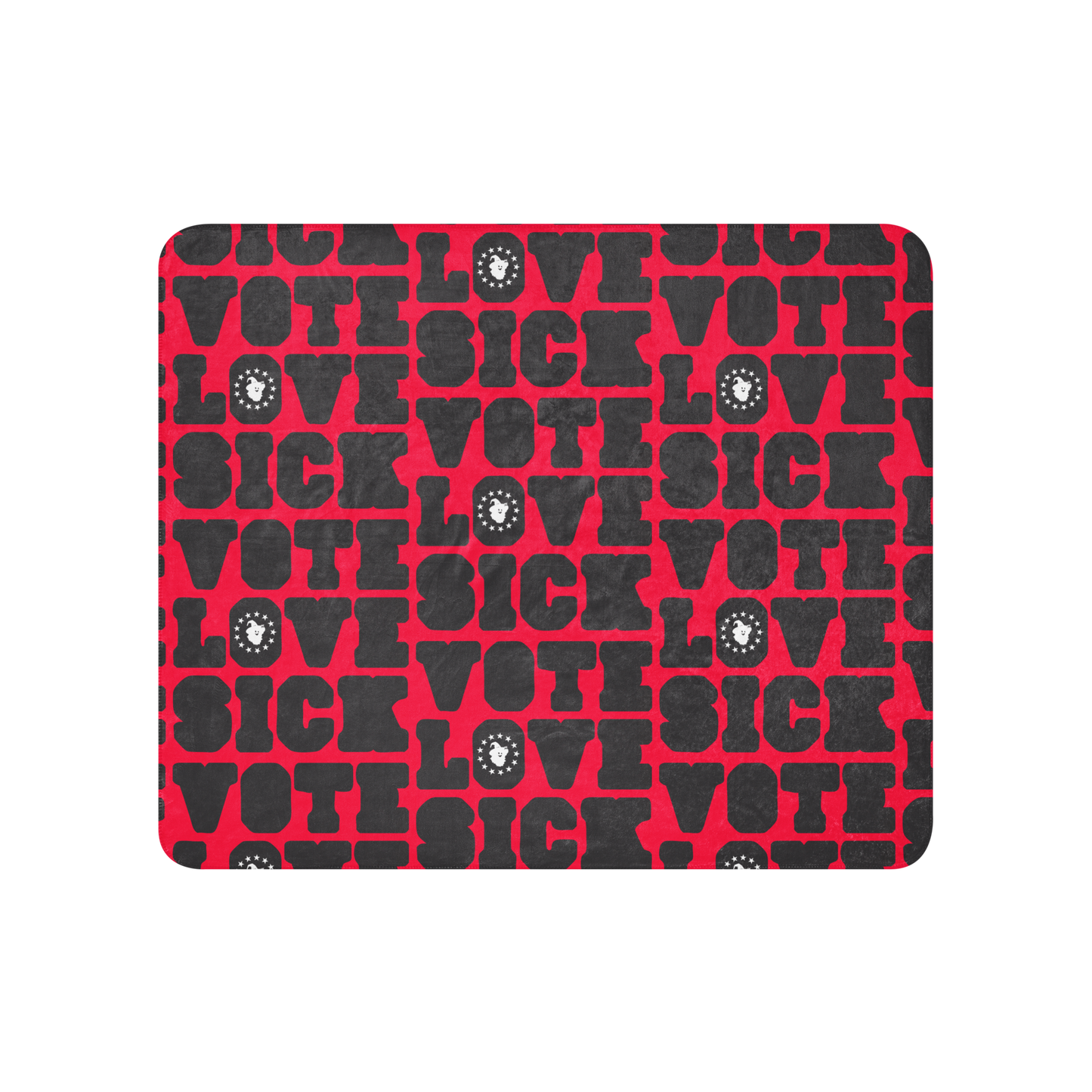 VOTE LOVE SICK Sherpa blanket