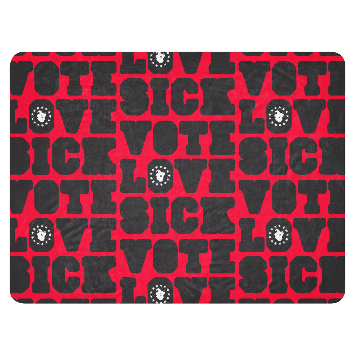VOTE LOVE SICK Sherpa blanket