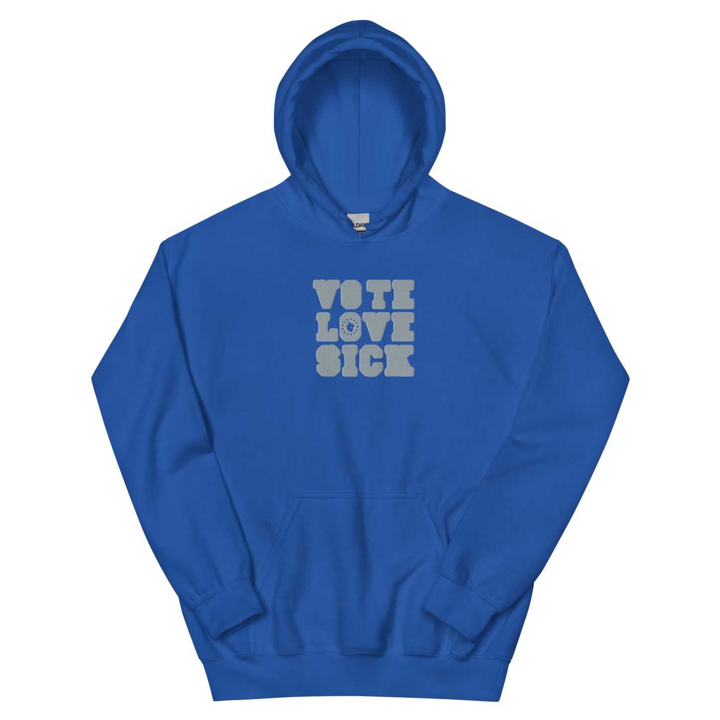 VOTE LOVE SICK EMBROIDERED Unisex Hoodie