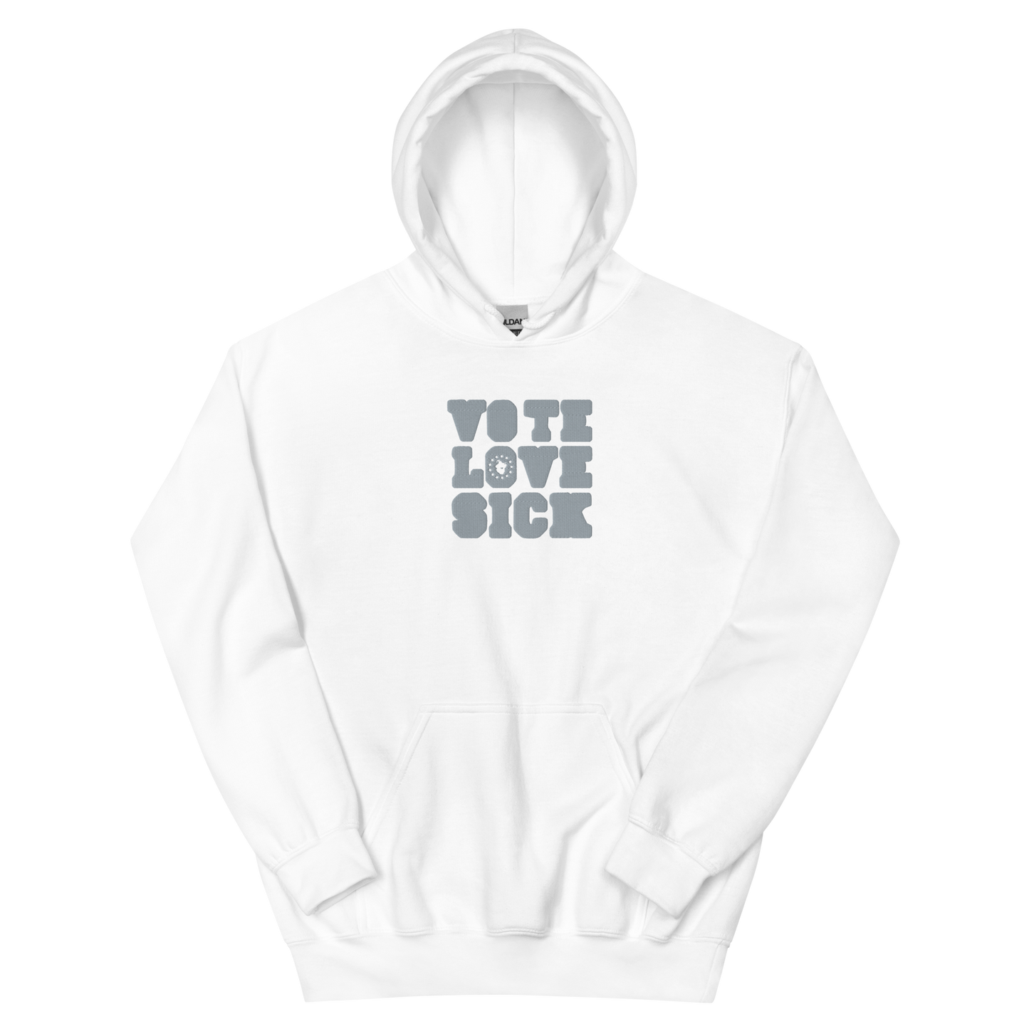 VOTE LOVE SICK EMBROIDERED Unisex Hoodie